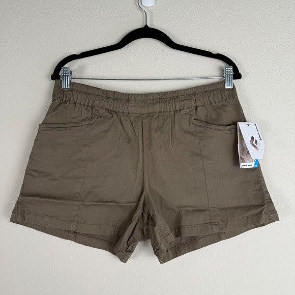 Black Diamond Notion Shorts Relaxed Organic Cotton Twill Training Womens Large‎ - Picture 1 of 11